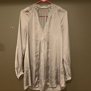 Silky Grey Zara Basic Blouse